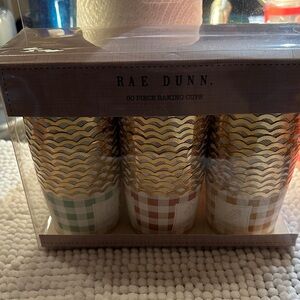 Rae Dunn Gold and Checkered Baking Cups